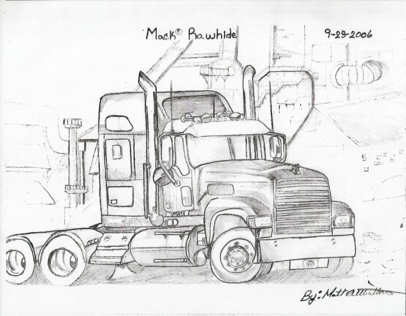 mack truck coloring pages - photo #15
