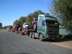 14. Road Train carrying 5 B Models plus Deutz (?)