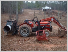 MF 360 W/Bush Hog loader