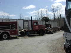 White Single Axle Tractor Trailer