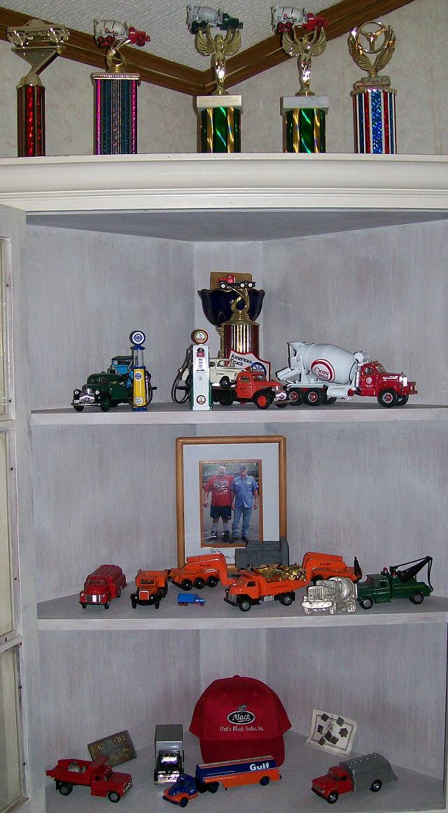 model and trophy cabinet