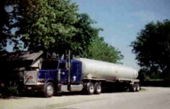 1996 Pete with Lewis trailer, at home, 2001