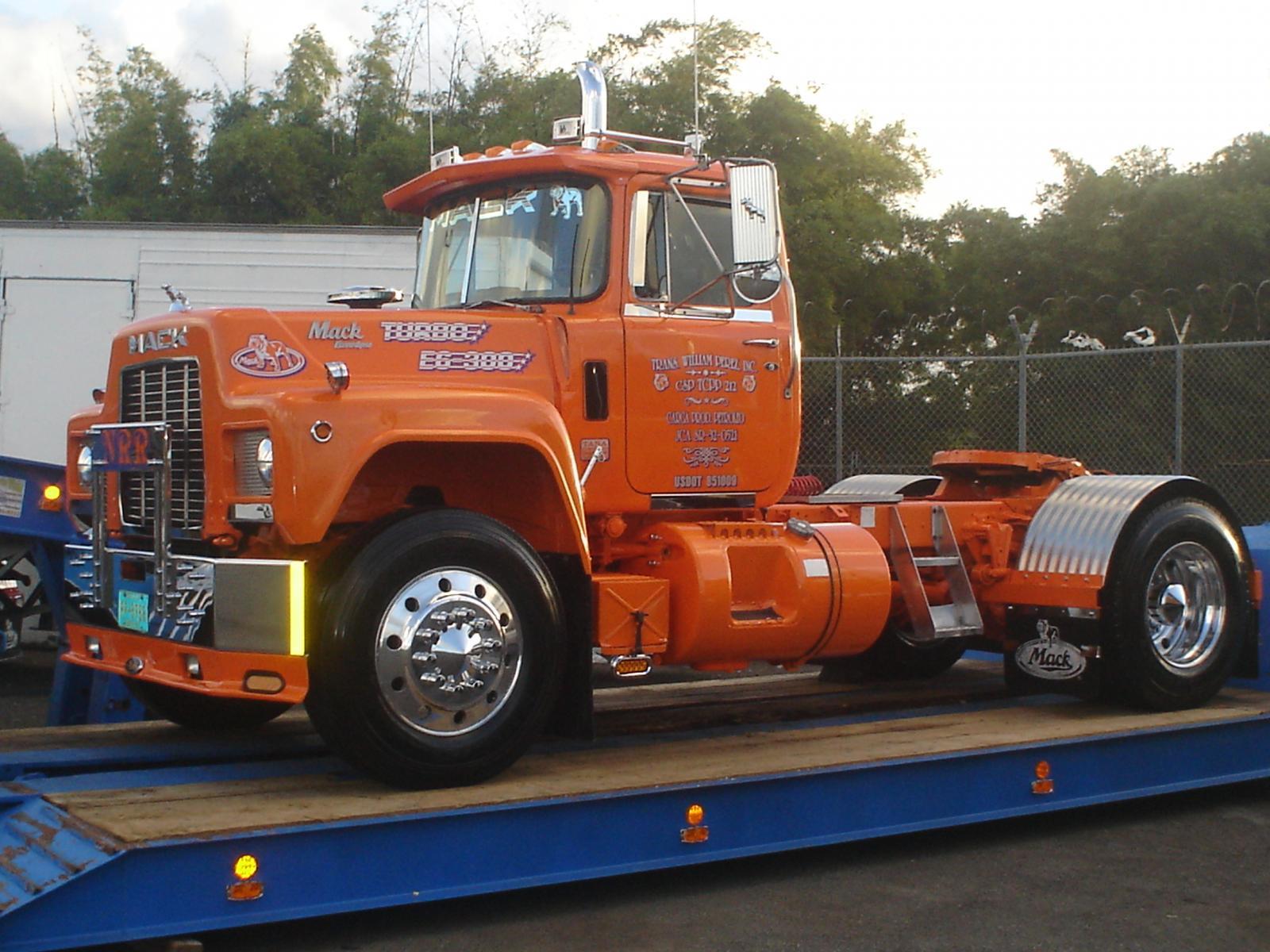 Mack r-series trucks at diesel nationals. 