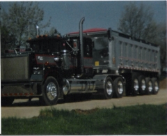 Brutus hooked to an East Quad axle dump