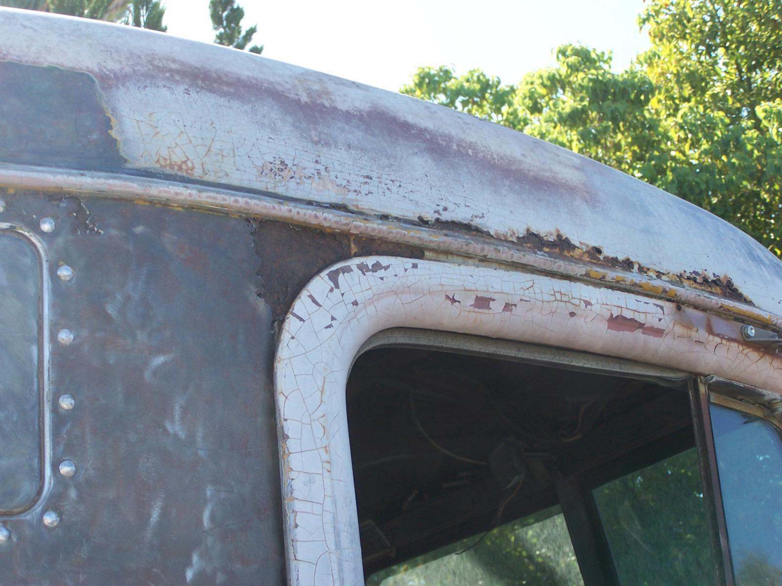 Rust above passenger side door and gutter