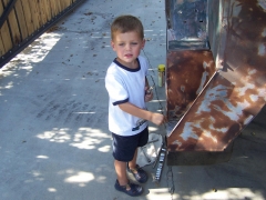 Anthony helping me get the fender off