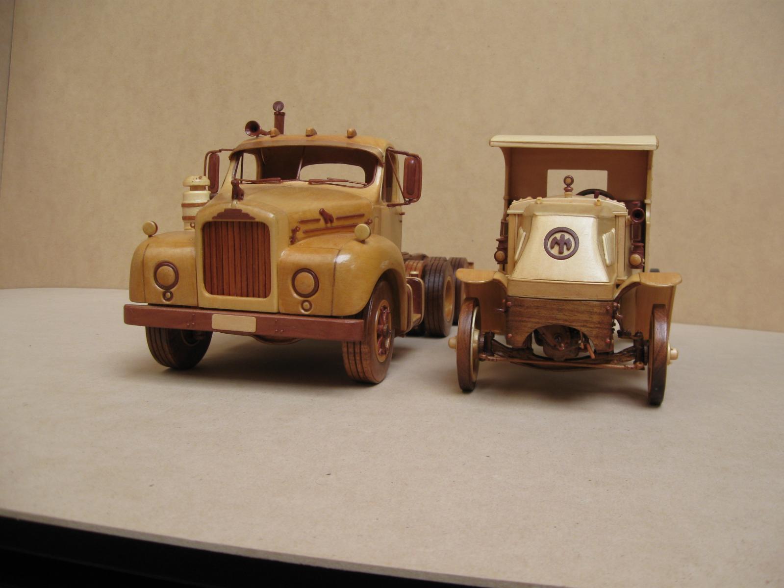 Gus from Oz model wood trucks..