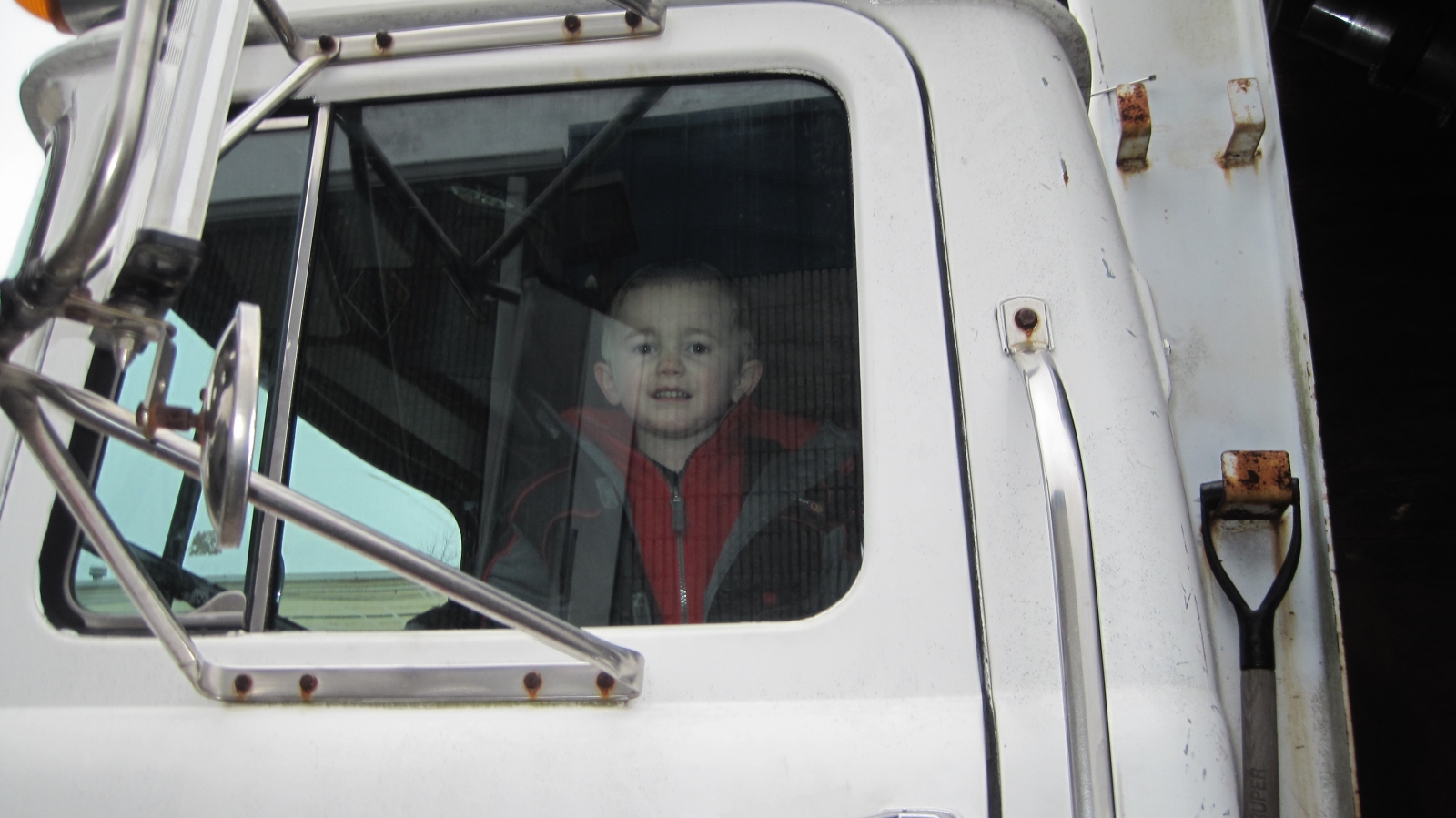 son in truck