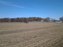 Cutting soybeans fall 2014