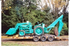 64 Ford backhoe On trailer