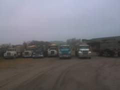 Sunday morning silos full bins ful 40 loads in the shed and all trucks full