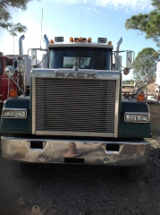 Dual stacks installed frame painted black.