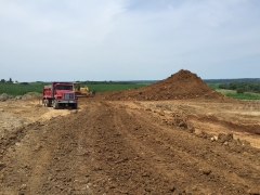 Johnson Service IH 5000 tandem hauling on site for us