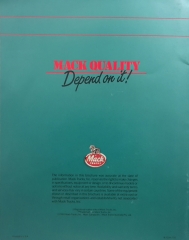 1990 Mack/Savage FDM700 Mixer Brochure  ( Back Cover )