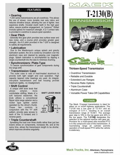 Mack Gear Ratio Chart