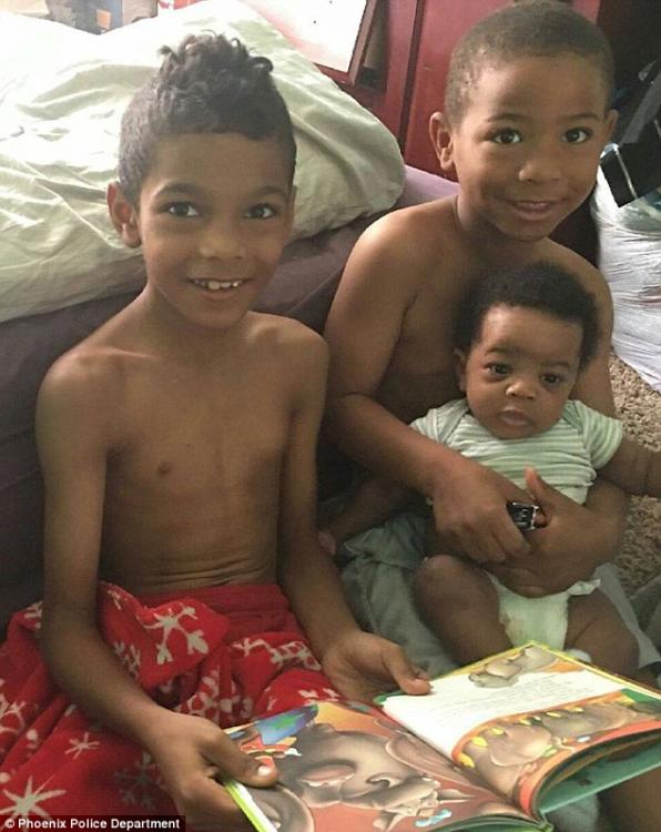 Jaikare Rahaman, 8, Jeremiah Adams, 5, Avery Robinson, 2 months.jpg