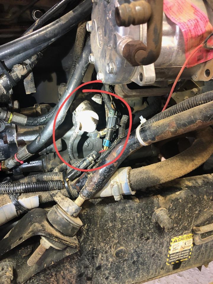 Mack oil shop pressure sensor location