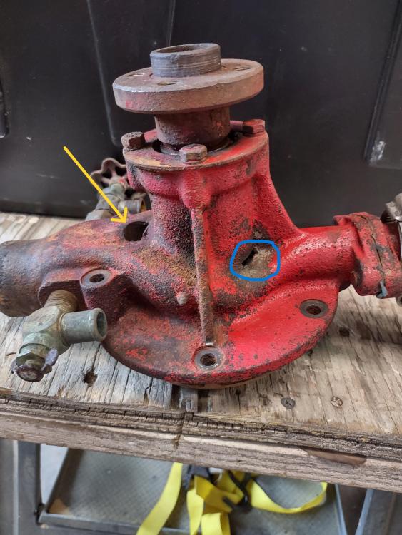 Mack waterpump with damage and weep.jpg